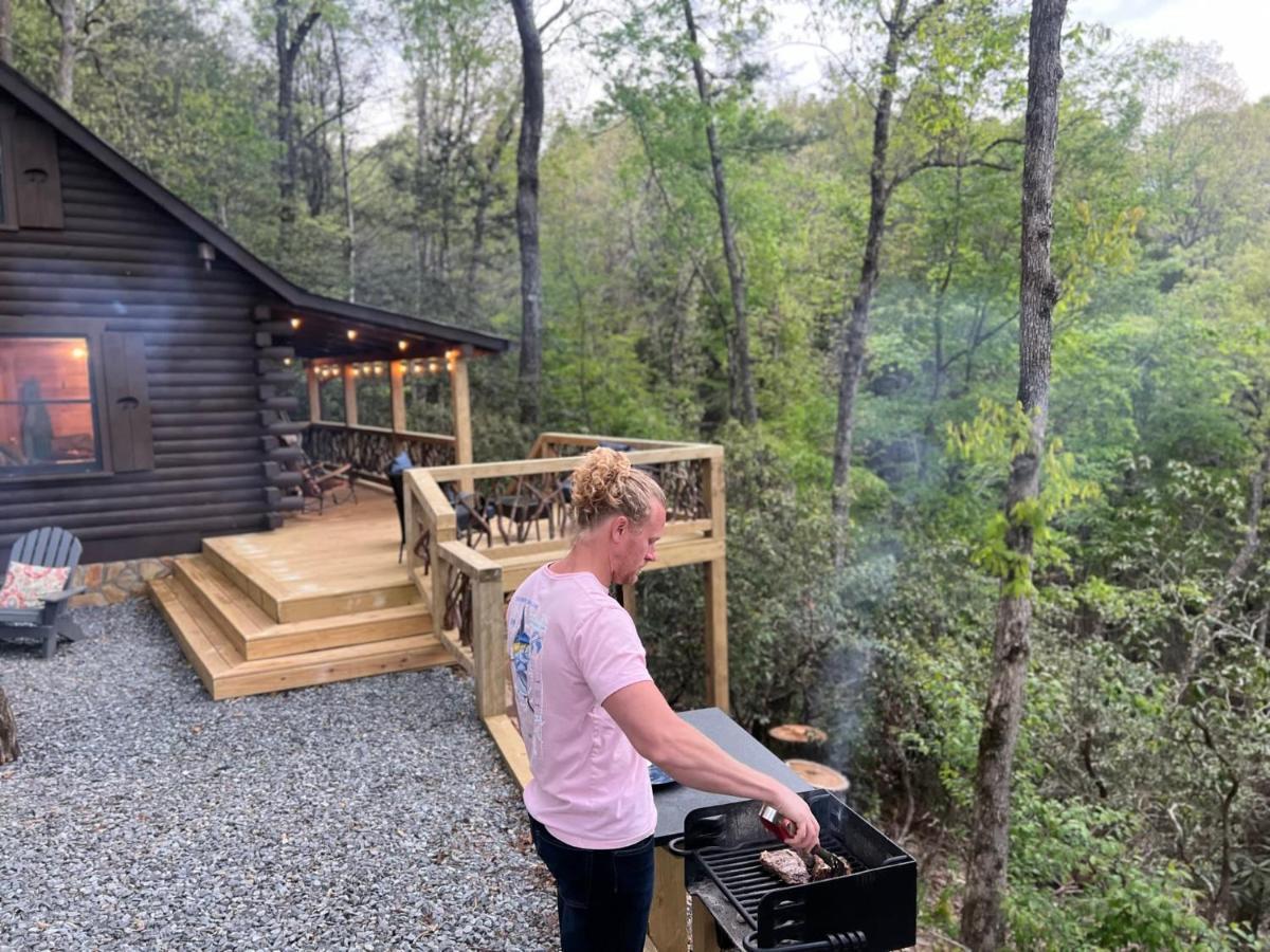 Log Cabin With Mountain View And Privacy Blue Ridge Extérieur photo